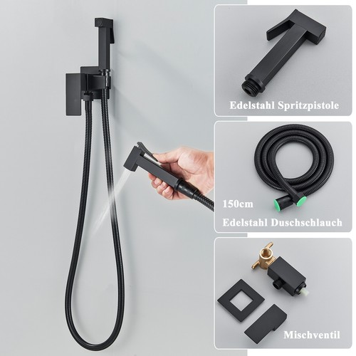 Schwarz bidet brause edelstahl - brause,