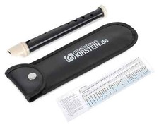 Garklein Flöte Sopranino Kunststoff Blockflöte barocke Griffweise Etui schwarz