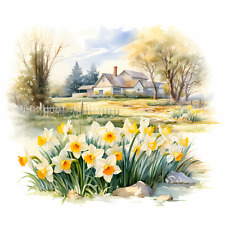 Deko Bild Blumen Narzissen