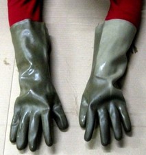 5 ABC Gummihandschuhe  Schutzanzug NVA Schutzkleidung Latex Gummi  Handschuhe