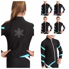 Mädchen Eiskunstlauf Eislaufbekleidung Trainingsjacke Eislaufen Eiskunstlauf