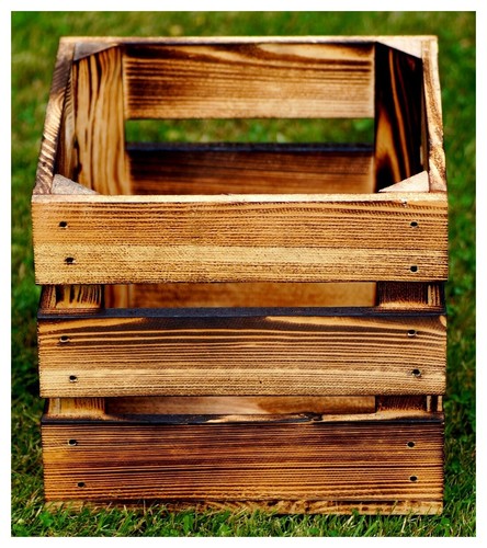 Holzkiste geflammt 30 x - ,
