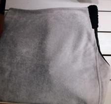 Abschwitzdecke silbergrau mit schwarzer Kordelbiese aus Dralon Gr. 155 cm