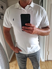 Original Ralph Lauren Herren Polo Hemd Shirt weiß Gr. M Polohemd