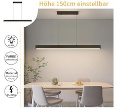 Mikeru 100CM Pendelleuchte Esstisch, Modern Linear Dining Pendelleuchte LED mit