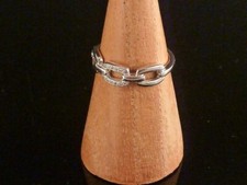 Ring 925 Sterling Silber Fingerring Glieder Ketten Zirkonia Neu