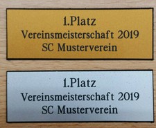 Pokal-Schild, Schilder (Pokale, Trophäe) Gravurschild, Pokalschild, Gravur