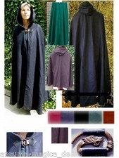 08 -XXL MITTELALTERUMHANG EXTRALANG runde Kapuze Mittelalter WOLLE Mantel Umhang