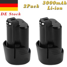 2x 12V 3,0AH Lithium Akku Für Bosch GSR GSB GSA GST GWI 10.8 V-LI BAT412 BAT411A