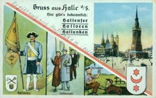 Ansichtskarte Halle a. S. Hallenster Halloren Hallunken  (Nr.9251)