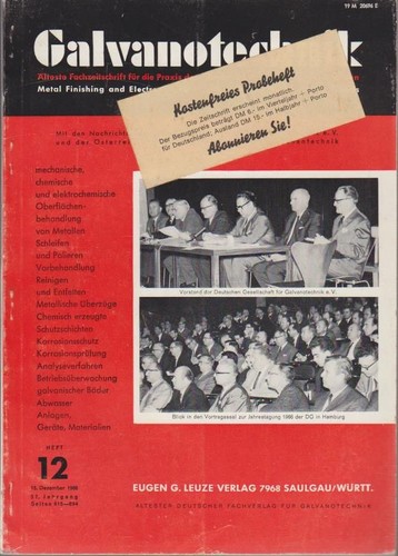 Galvanotechnik band - band,