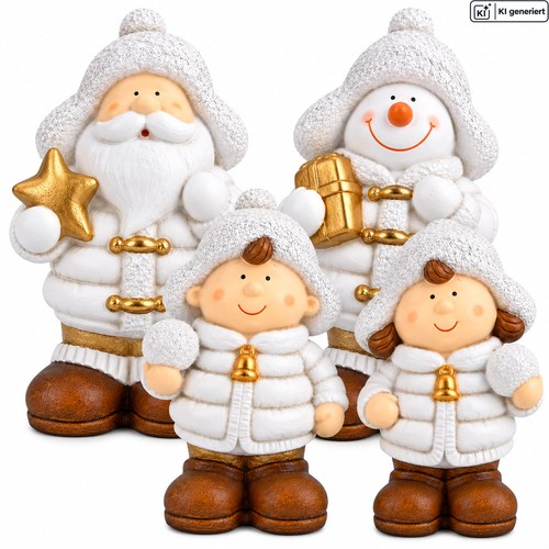 Weihnachtsdeko 4er set figuren - set,