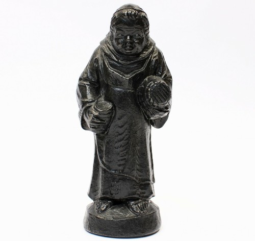 Figur mönch mit weinfass und - figur,