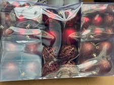 Weihnachtskugeln Weihnachtsbaum Deko Rot Braun Christbaumkugeln B-Ware 100st