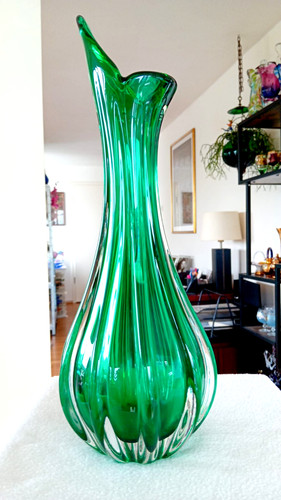 Große schwere glas vase - große,
