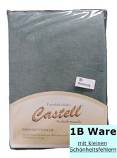 Bettwäsche 155x220 40x80 Bio Baumwolle Biber Winter 4tlg Castell melange grün 1b