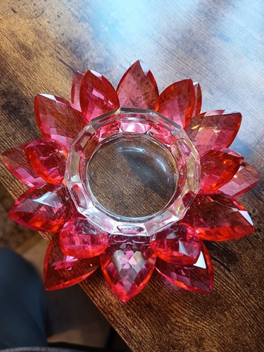 Teelichthalter glas rot - teelichthalter,