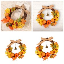 Ahornblatt Herbst Kranz Kürbis Beeren Girlande mit Beeren Tür Bauernhaus