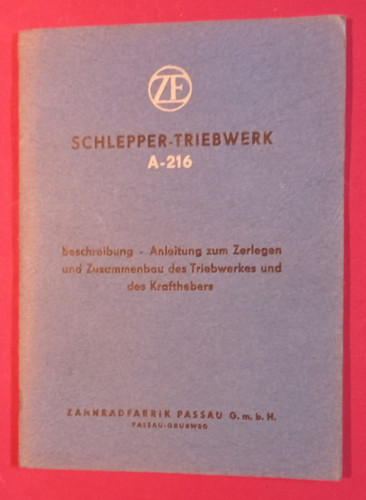 Schlepper triebwerk a - zf, 216