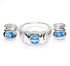Ring gold topas diamant set - ring,