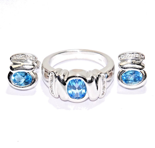Ring gold topas diamant - ring,