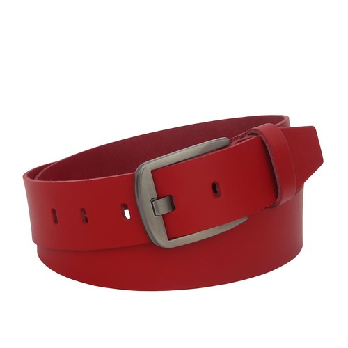 Gürtel leder rot 4cm - gürtel, breit