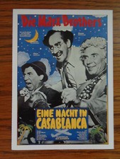 Filmplakatkarte / moviepostercard  Eine Nacht in Casablanca  Marx Brothers