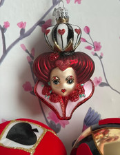 Kurt Adler, Christbaumschmuck Weihnachtsbaumschmuck Glas, Herzkönigin 11cm