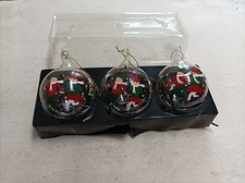 3.Weihnachtskugel,Echtglas,Handbemalt