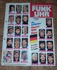 Fußball WM 1994 in den USA, 24 Aufkleber  der Deutschen Nationalmannschaft. Top.