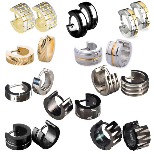 Creolen schwarz silber gold - schwarz,