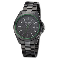 Regent Herren Armbanduhr Analog Metallarmband schwarz URBA817