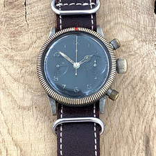 [256] - Tutima - Glashütte UROFA 59 / Fliegerchronograph / Fliegeruhr / Uhr WWII