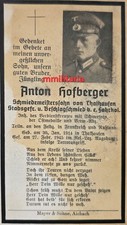 Sterbebild WWII Stabsgefreiter