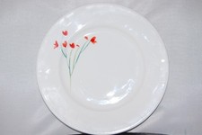 Kuchenteller Teller flach 21,5 cm Bone China Impression Blume rot Dibbern