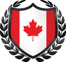 4x Sticker Canada Flag Car