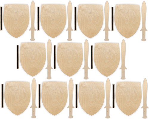 10x ritterschild mit schlaufe - 10x,