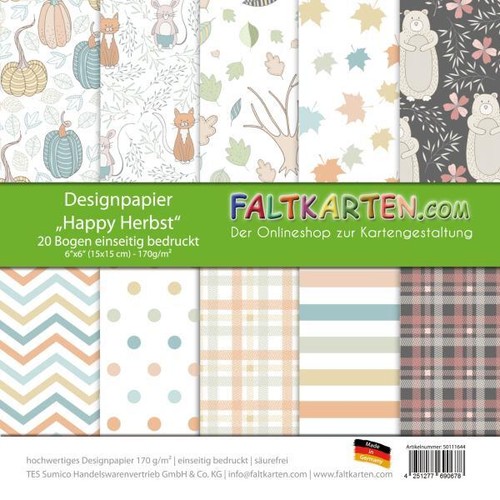 Designpapier 170gr - 6"x6",