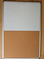 Swansea Whiteboard Magnettafel und Pinnwand Kork Wand 90X60cm