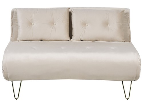 Sitzer sofa beige samtstoff - beige,