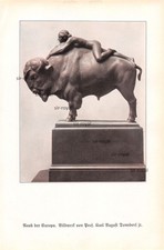 Raub der Europa - Karl August Donndorf - 1931 - Historischer Kunstdruck ~16x24cm