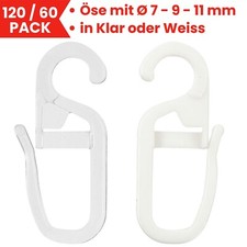 Vorhanghaken für Gardinen Ringe Gardinenringe Haken Clips Faltenlegehaken Ring