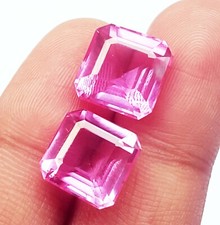 Quadrat schliff rosa saphir - rosa,