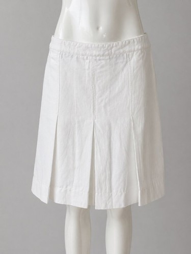 Burberry white pleated - white, skirt