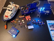 Playmobil 9400 Bundespolizei Großeinsatz: Polizeiauto Wasserwerfer Boot