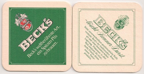 Beck bier alter bierdeckel - bier,