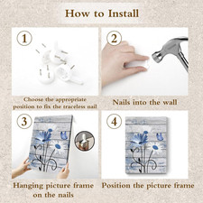 Farmhouse Floral Wall Art for