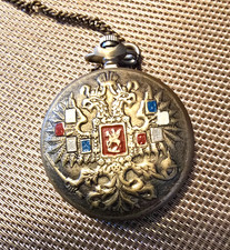 Alte russische Taschenuhr MOLNIJA Drachentöter