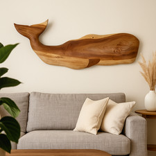 Suar Holz Schnitzerei Wal