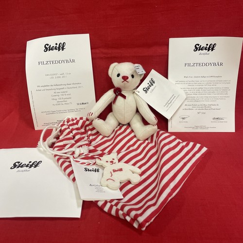 Steiff filzteddybär weiß - steiff,
